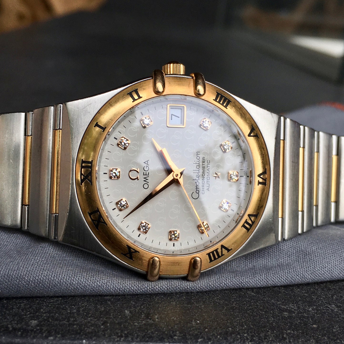 Omega Constellation 50th Anniversary Automatic Diamond 18K Steel Ref 1304.35 - Hashtag Watch Company