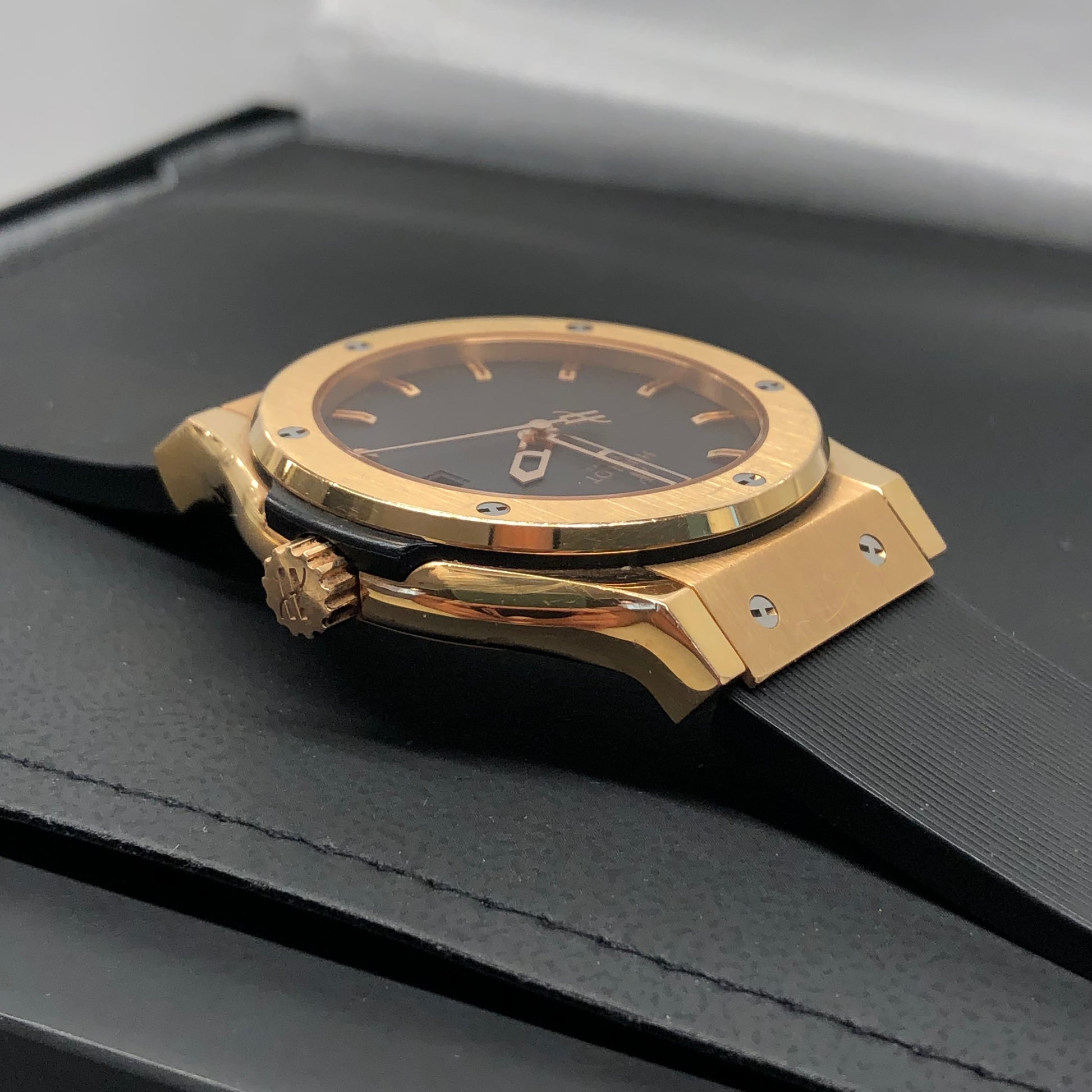 Hublot Classic Fusion 542.PX.1180.RX 18K Rose Gold Rubber 42mm Automatic Wristwatch with Box and Papers - Hashtag Watch Company