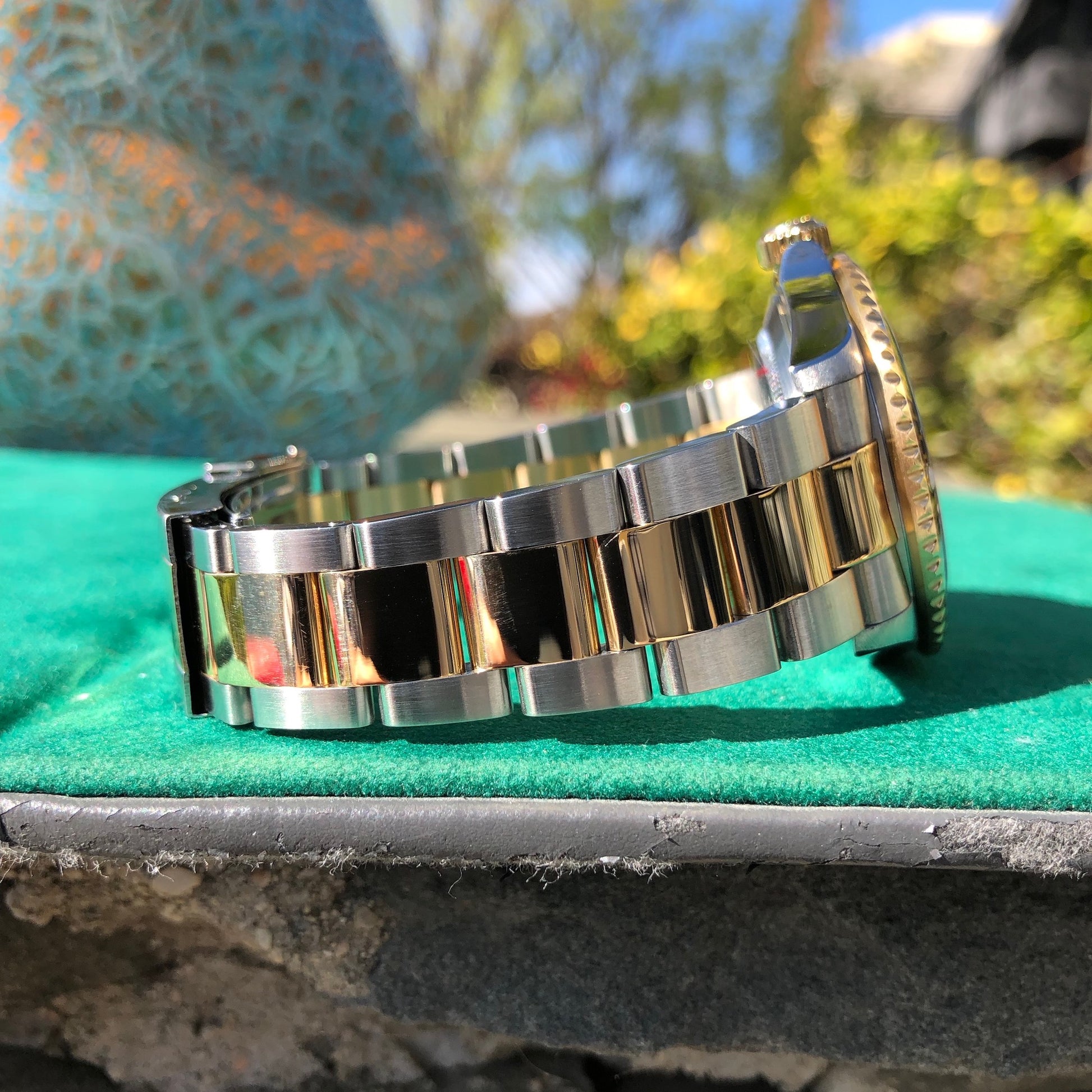 Rolex Submariner Date 16613 Serti Two Tone Stainless Steel Gold Diamond Champange Sapphire Wristwatch Box Papers - Hashtag Watch Company