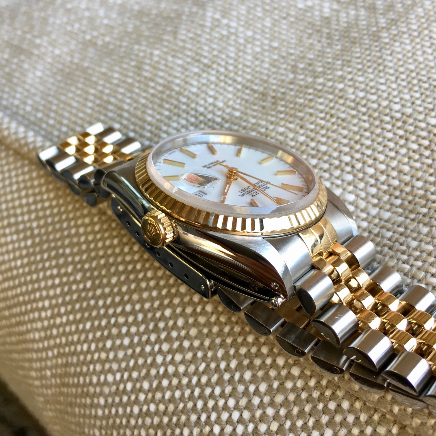 Rolex Datejust 16233 White Stick Two Tone Cal. 3135 "S" 1993 Serial Watch - Hashtag Watch Company