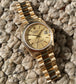 Rolex Ladies President 68278 Midsize Datejust 31mm 18K Yellow Gold Tapestry Champagne Wristwatch - Hashtag Watch Company
