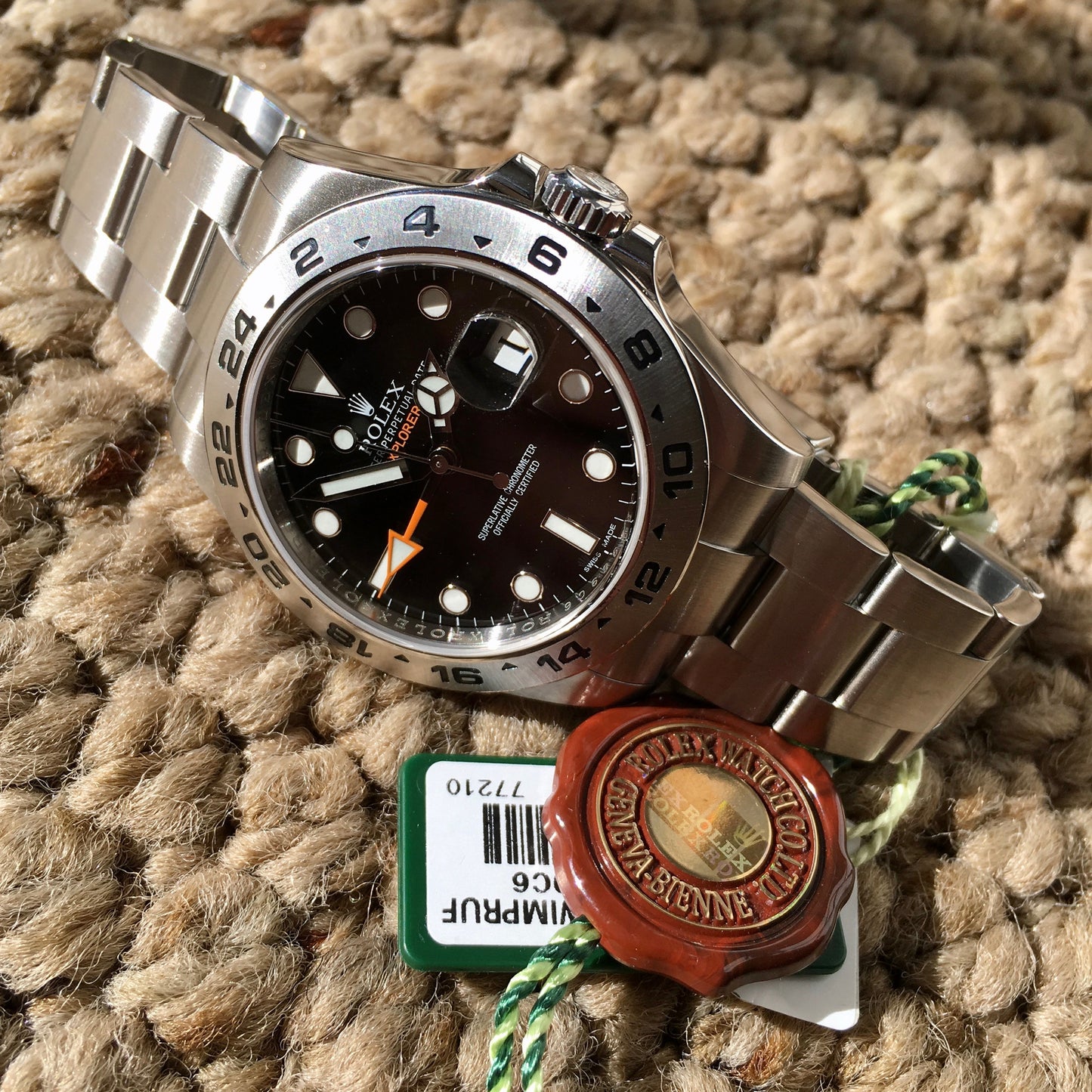 Rolex Explorer II 216570 Steel Black Random Serial Oyster Wristwatch 2014 Box Papers - Hashtag Watch Company