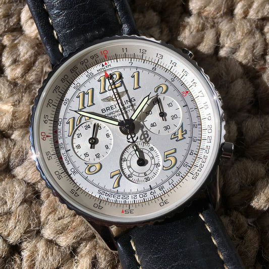 Breitling Navitimer TwinSixty 2 A39022.1 Stainless Steel Silver Dial Automatic Wristwatch - Hashtag Watch Company