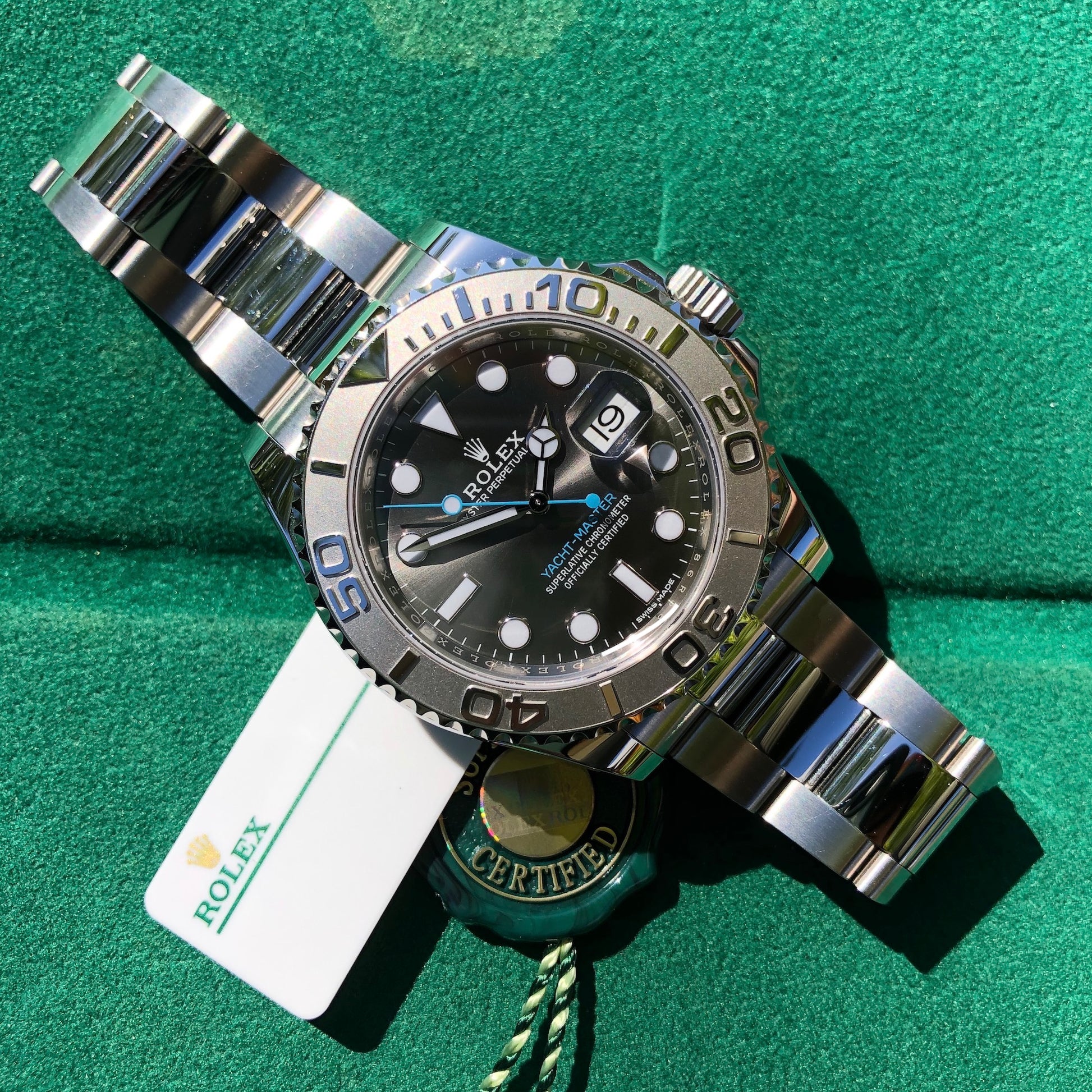 Rolex Yachtmaster 116622 Platinum Rhodium 40mm Steel Oyster Wristwatch Box Papers Circa 2019 - Hashtag Watch Company