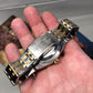 1986 Rolex Datejust Oysterquartz 17013 Black Two Tone Wristwatch with Box Papers - Hashtag Watch Company