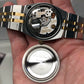 1986 Rolex Datejust Oysterquartz 17013 Black Two Tone Wristwatch with Box Papers - Hashtag Watch Company