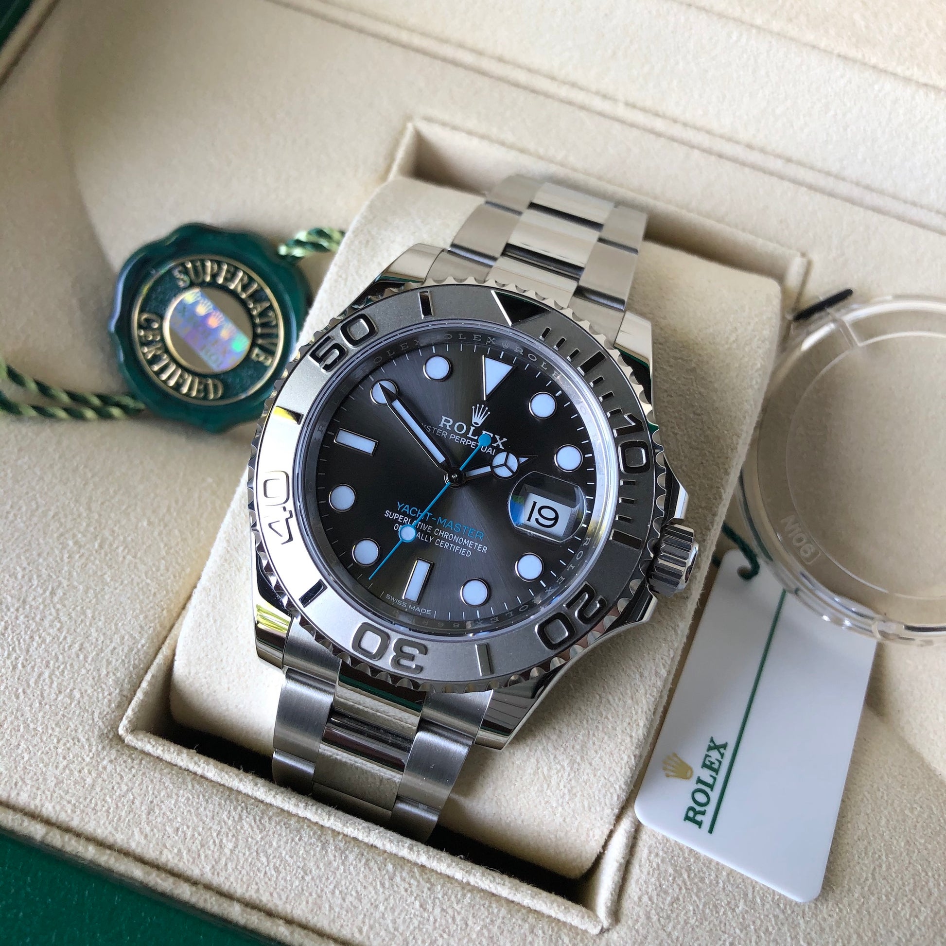 Rolex Yacht Master 116622 unboxing initial view stainless steel