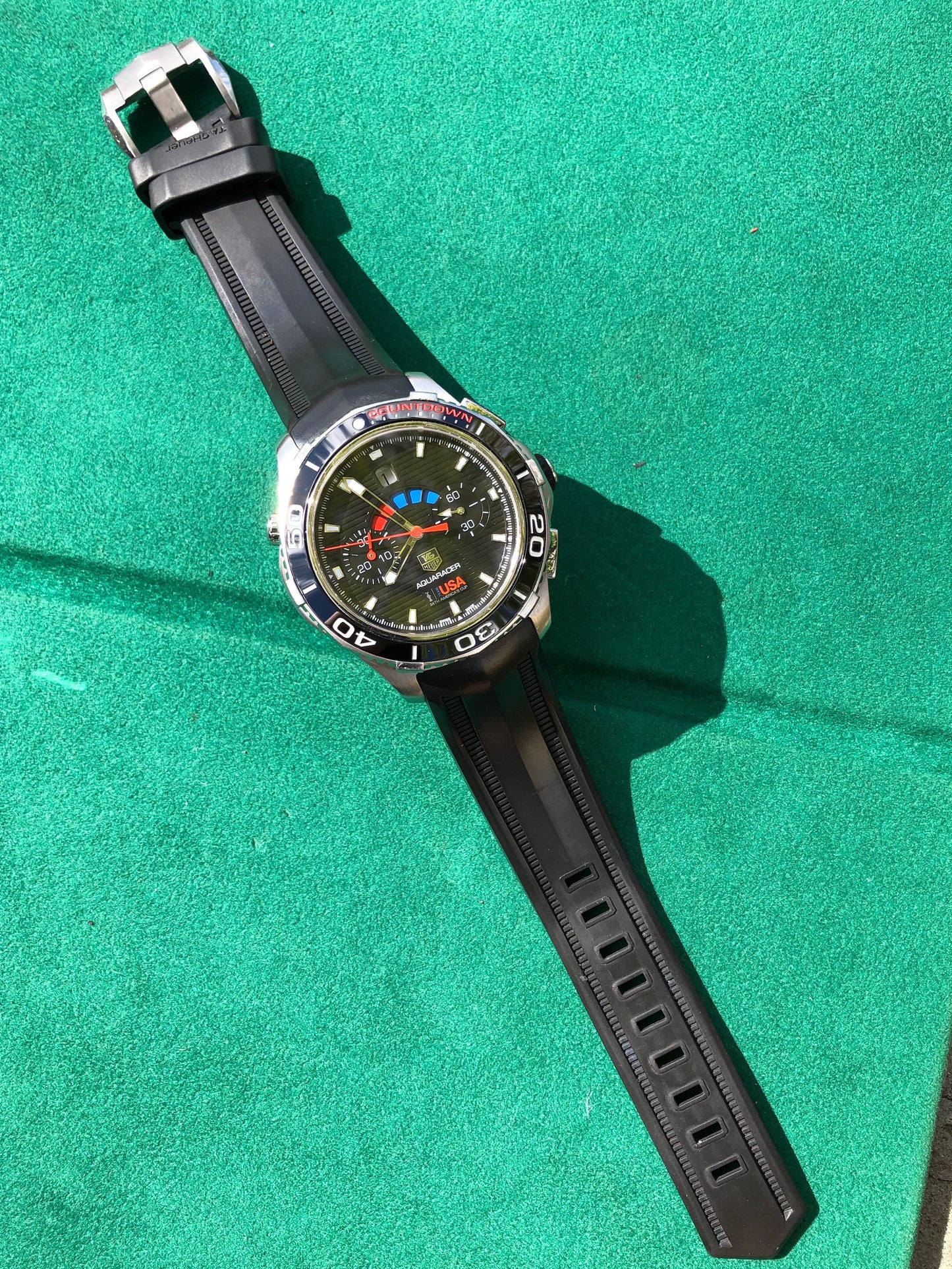 TAG Heuer Aquaracer CAK211B America's Cup Oracle USA Steel 72 Chronograph - Hashtag Watch Company