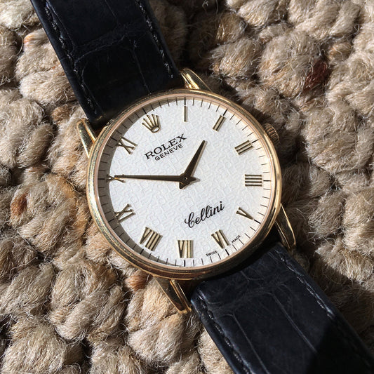 Rolex Cellini 5116 Jubilee Manual Wind 18K Yellow Gold "K" Serial 2001 Wristwatch - Hashtag Watch Company
