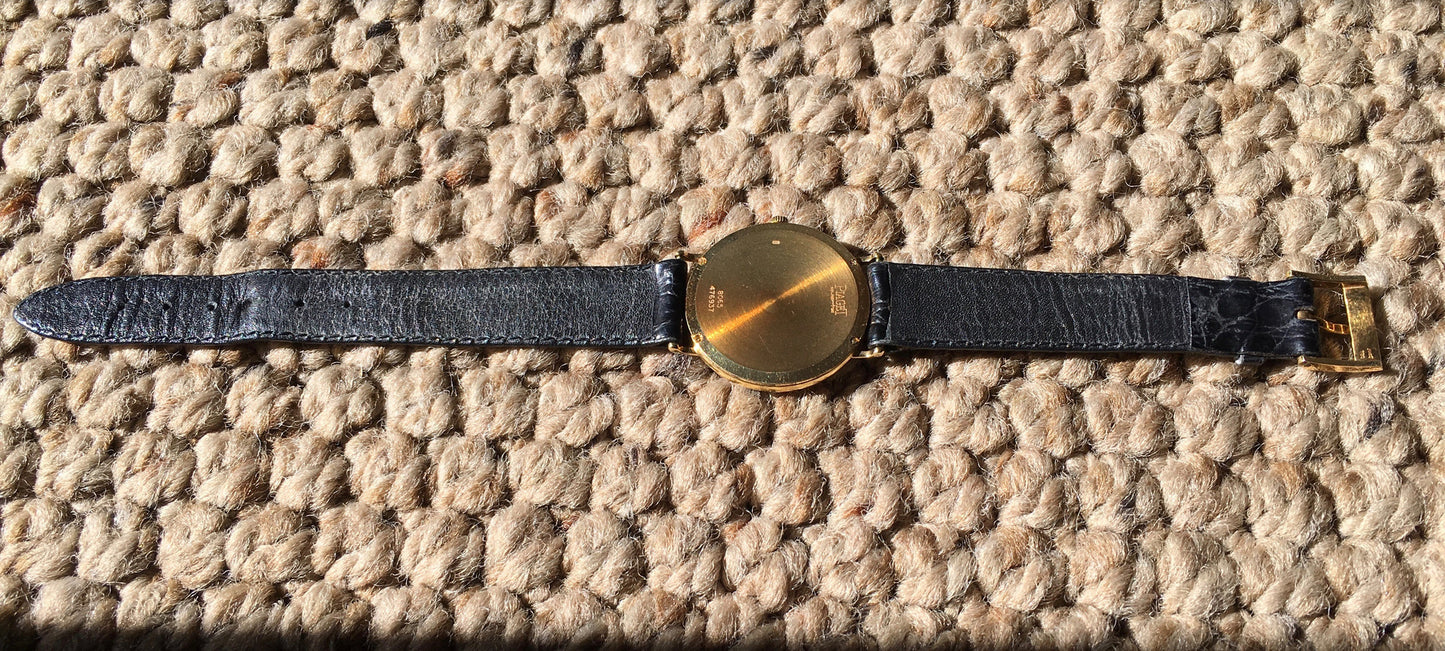 Piaget 8065 Quartz Solid 18K Yellow Gold White Dial Dress Wristwatch - Hashtag Watch Company