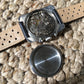 Vintage Alyson Steel Chronograph Vajloux 7734 Manual Wind Black Dial Wristwatch - Hashtag Watch Company