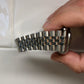 1990 Rolex Datejust 16200 Gray Tapestry Dial Engine Turned Bezel Jubilee Wristwatch Full Set - Hashtag Watch Company