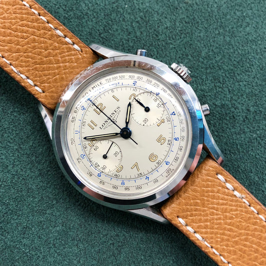 1963 Longines 6592 Stainless Steel 30CH Chronograph Vintage Unpolished Wristwatch - Hashtag Watch Company