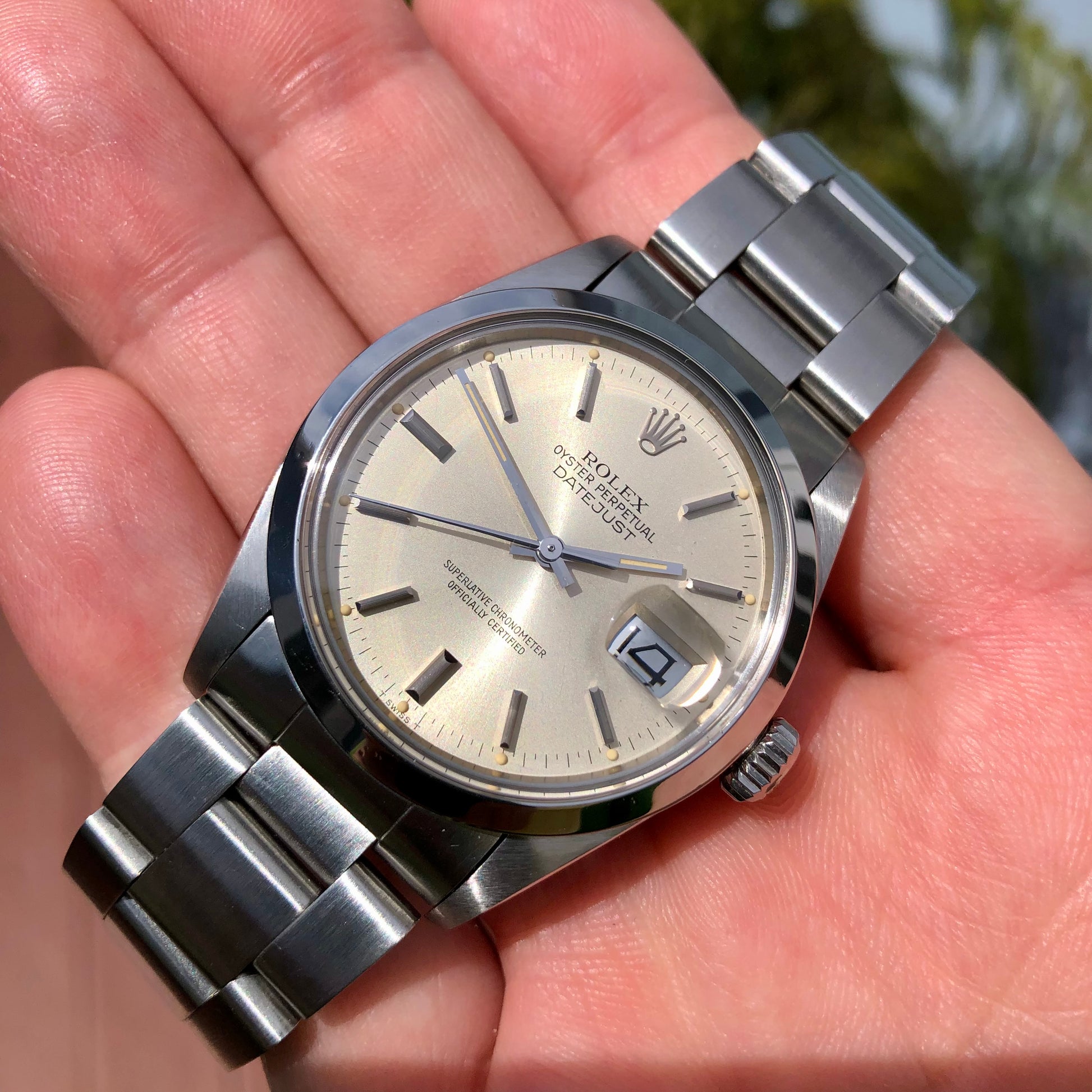 1982 Rolex Datejust 16000 Steel Oyster Silver Wristwatch with Box and Papers - Hashtag Watch Company