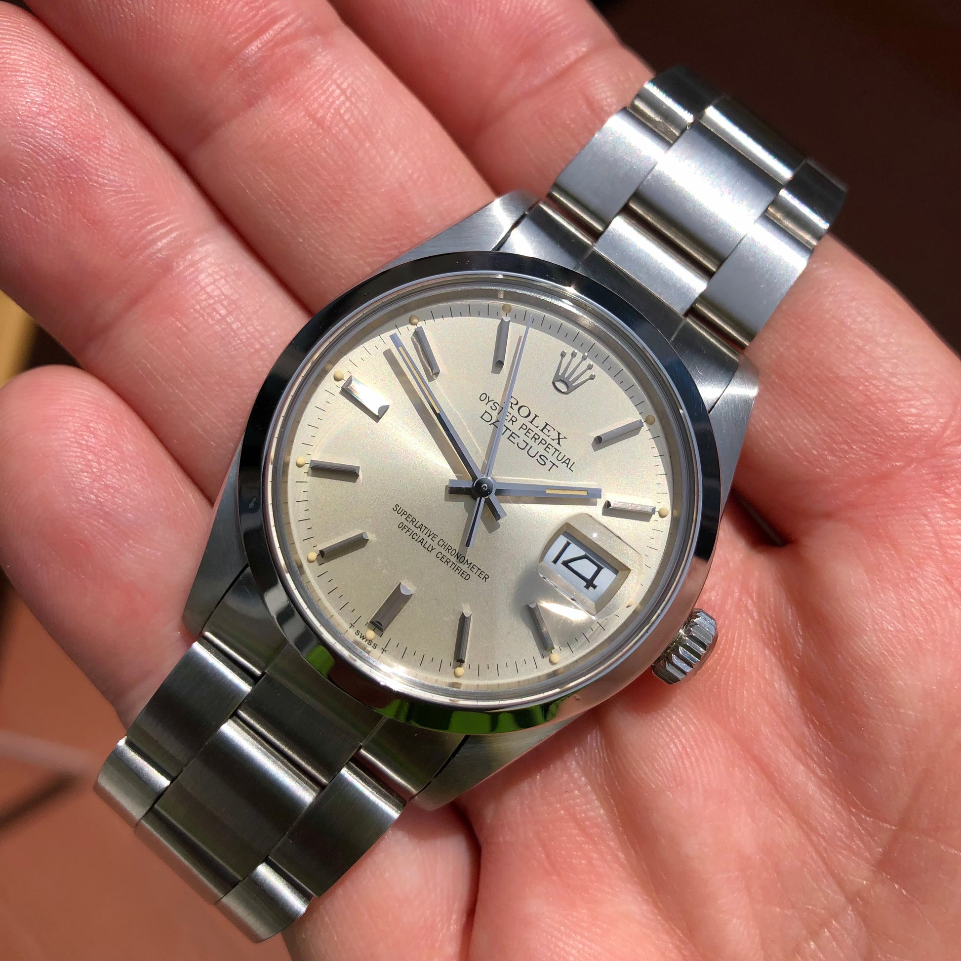 1982 Rolex Datejust 16000 Steel Oyster Silver Wristwatch with Box and Papers - Hashtag Watch Company