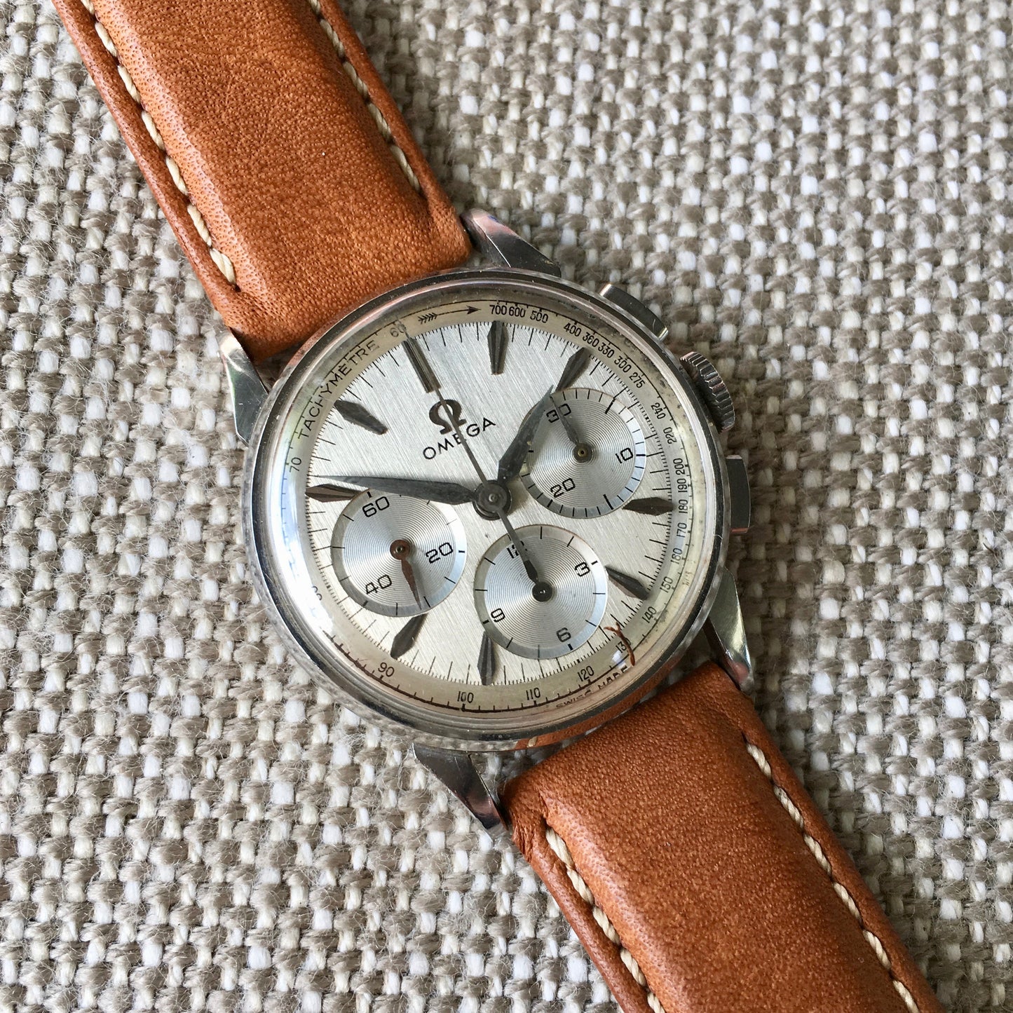 Vintage Omega 2277 Chronograph Caliber 321 Stainless Steel 1962 Wristwatch - Hashtag Watch Company