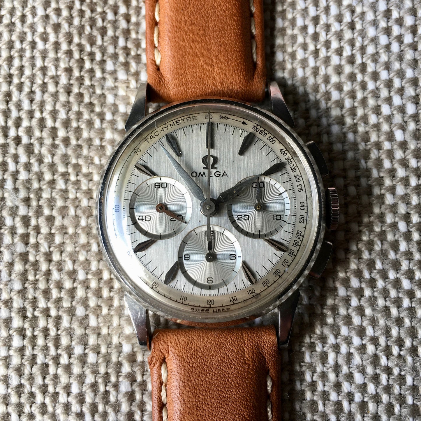 Vintage Omega 2277 Chronograph Caliber 321 Stainless Steel 1962 Wristwatch - Hashtag Watch Company