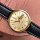 Vintage Omega Seamaster DeVille Day Date Tiffany & Co. 14K Gold Diamond Watch - Hashtag Watch Company