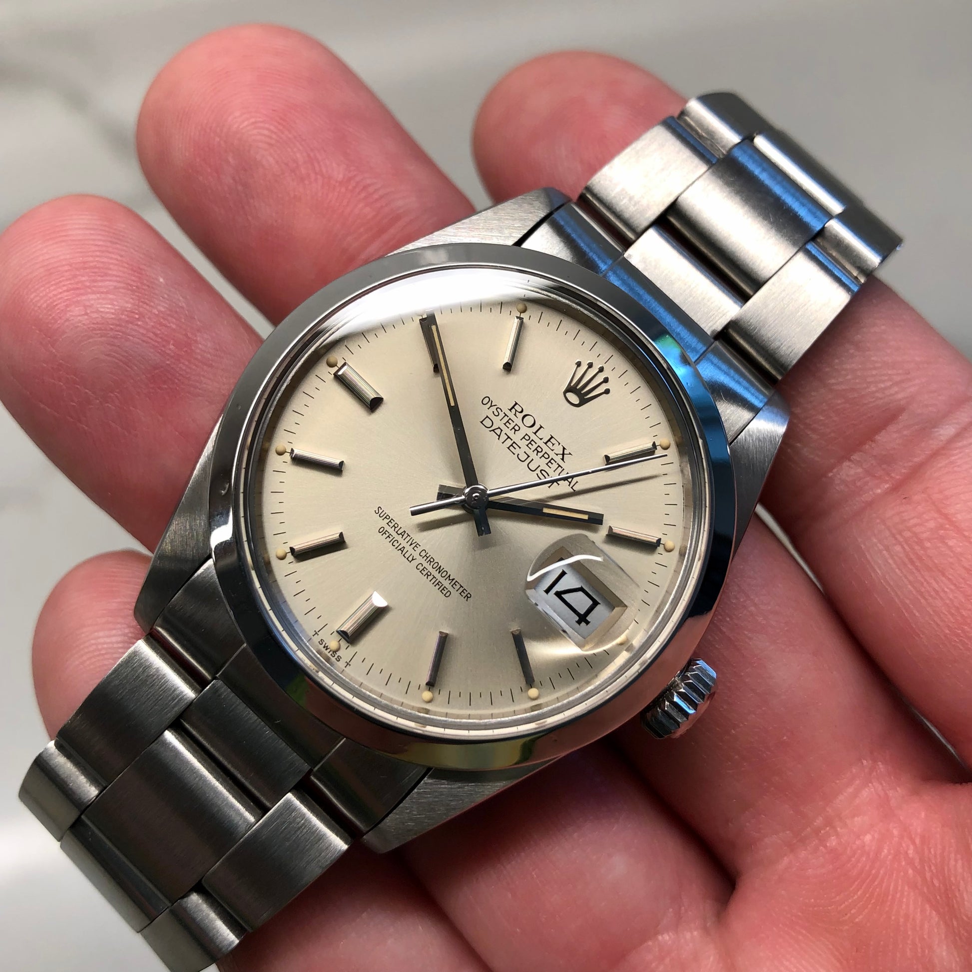 1982 Rolex Datejust 16000 Steel Oyster Silver Wristwatch with Box and Papers - Hashtag Watch Company