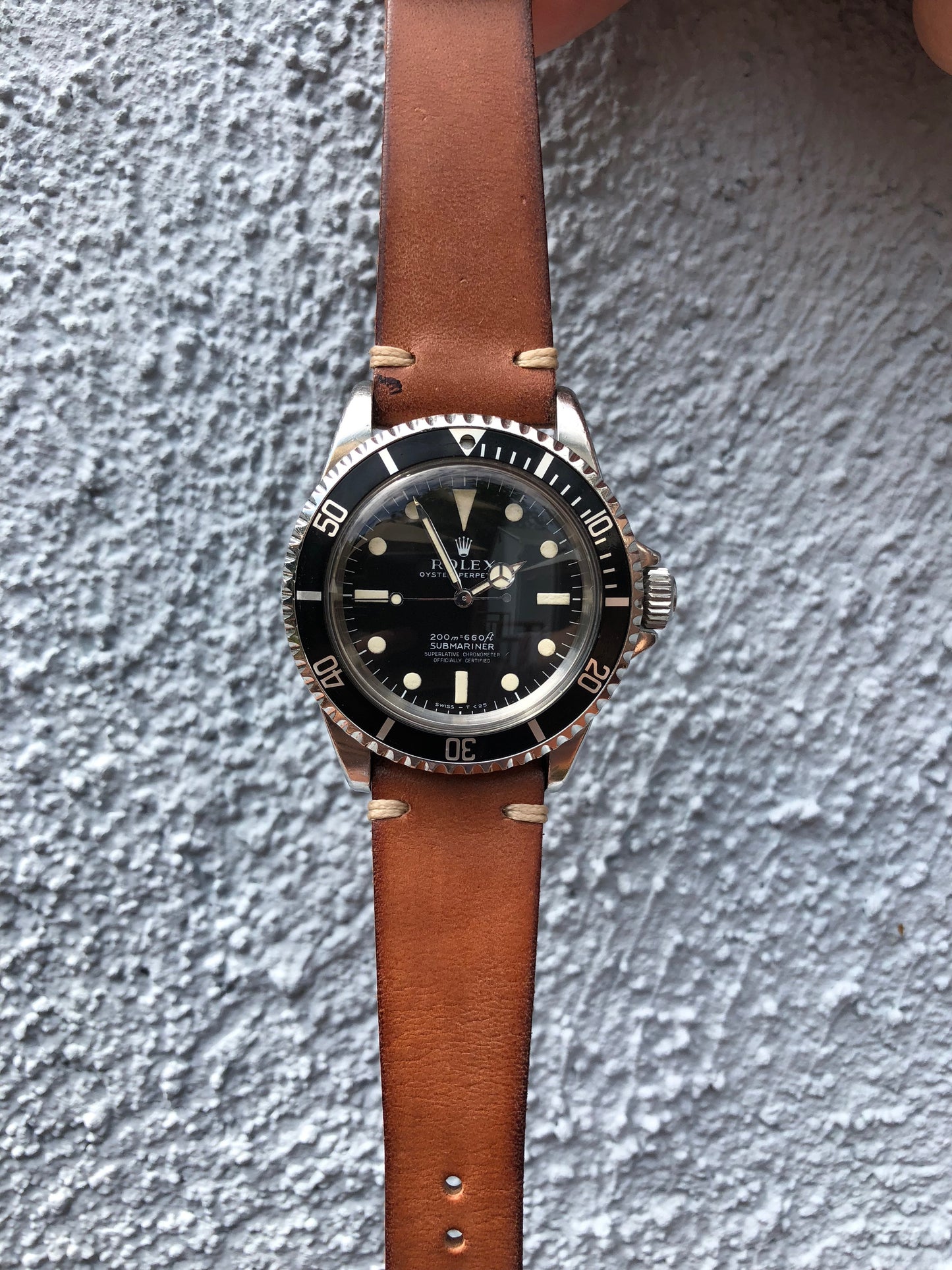 Vintage Rolex Submariner 5512 Meters First Cream Patina Automatic Cal 1570 Wristwatch Circa 1965 - Hashtag Watch Company