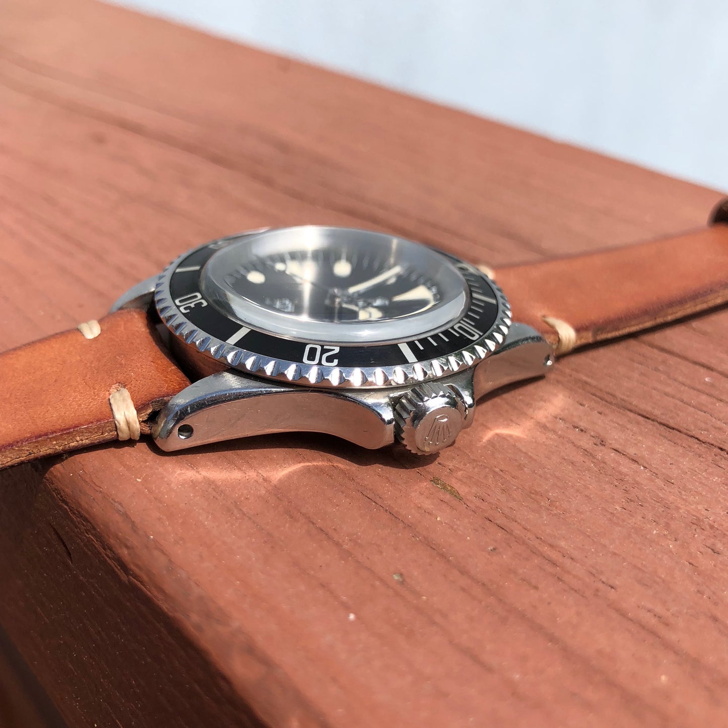 Vintage Rolex Submariner 5512 Meters First Cream Patina Automatic Cal 1570 Wristwatch Circa 1965 - Hashtag Watch Company