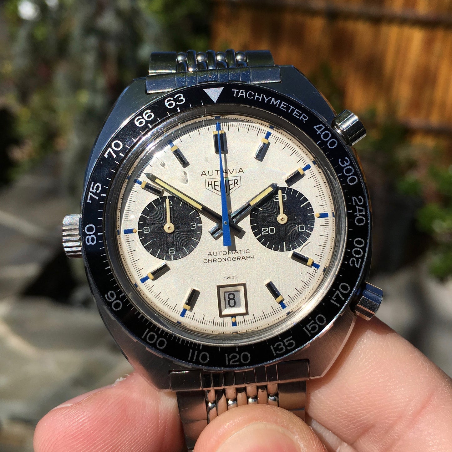 Vintage Heuer Autavia 1163 Jo Siffert Mk. IV Steel Chronograph Cal. 11 Watch 1971 - Hashtag Watch Company