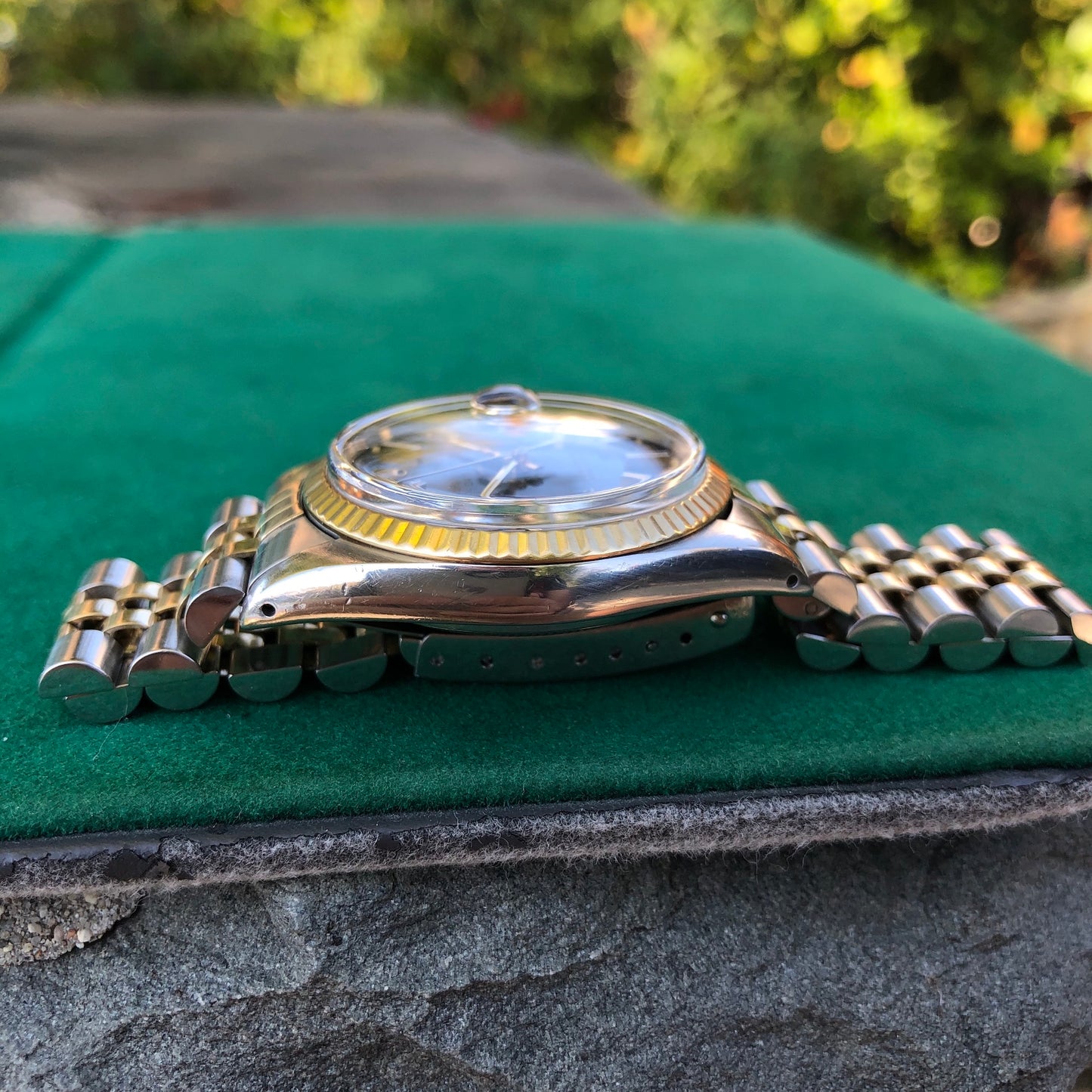 Vintage Rolex Datejust 16013 Steel Gold Two Tone Jubilee Tropical Automatic Wristwatch Circa 1980 - Hashtag Watch Company