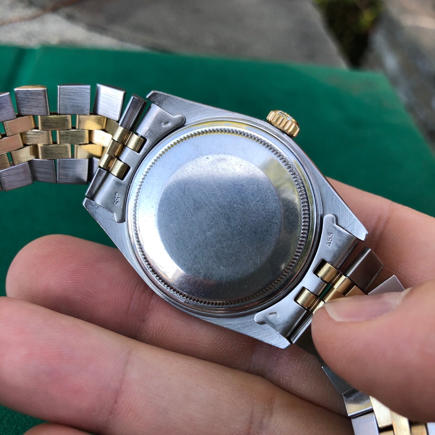 Vintage Rolex Datejust 16013 Steel Gold Two Tone Jubilee Tropical Automatic Wristwatch Circa 1980 - Hashtag Watch Company