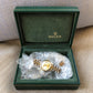 Vintage Rolex Date 6917 Ladies Two Tone Champagne Stick Steel 18K Wristwatch Circa 1979 - Hashtag Watch Company