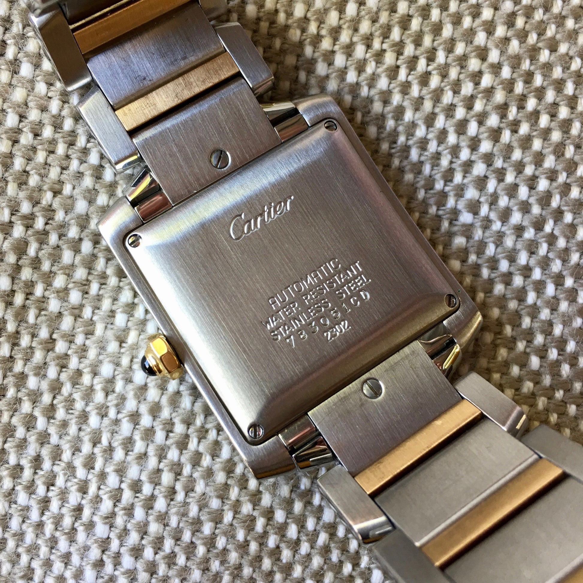 Cartier Tank Francaise 2302 Two Tone Steel 18k Gold 28mm Wristwatch - Hashtag Watch Company