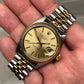 1980 Rolex Date 1505 Two Tone Engine Turned Champagne Jubilee Wristwatch - Hashtag Watch Company