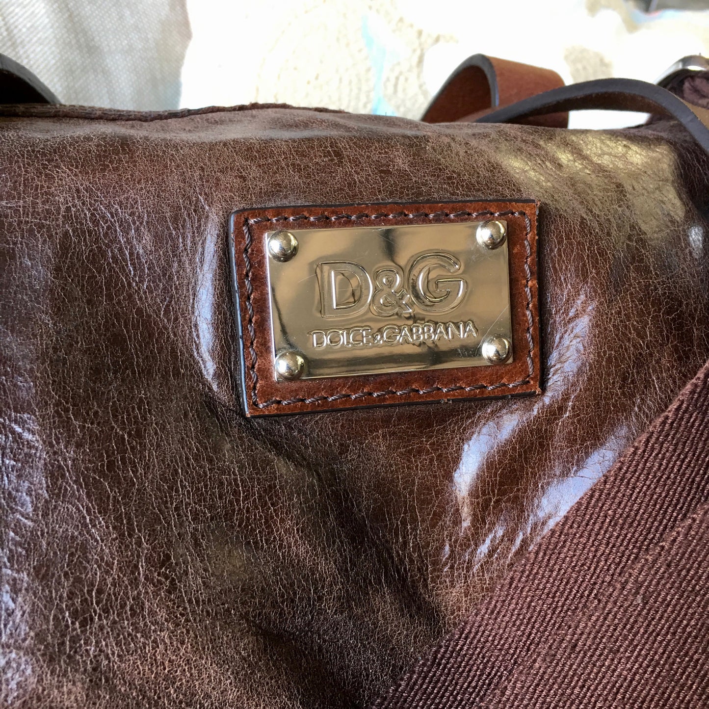 Dolce & Gabbana Brown Leather Travel Overnight Shoulder Bag - Hashtag Watch Company