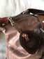 Dolce & Gabbana Brown Leather Travel Overnight Shoulder Bag - Hashtag Watch Company