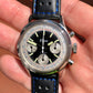 Jules Racine Gallet Chronograph Valjoux 7736 Multiscale Black Dial 37mm Steel Vintage Wristwatch Old Stock - Hashtag Watch Company