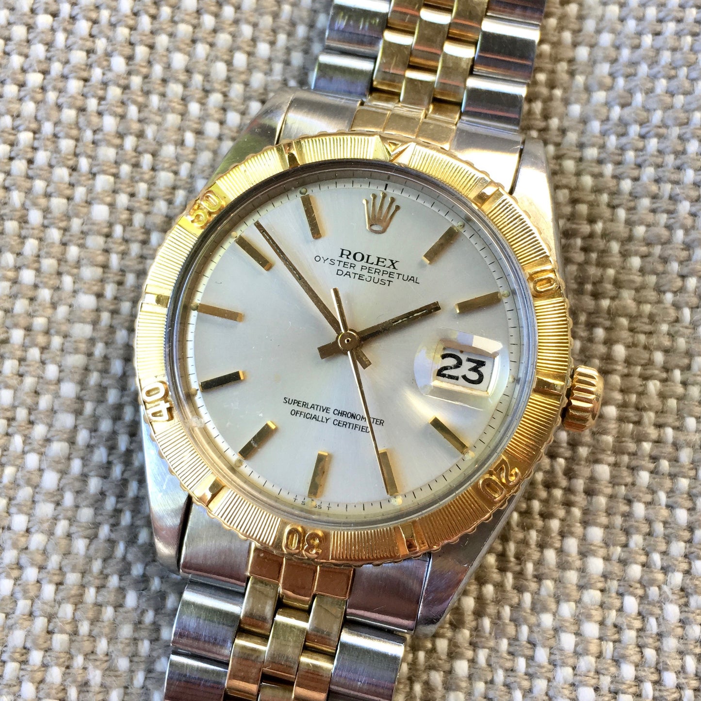 Vintage Rolex Thunderbird Datejust 1625 Two Tone 14K Steel 1968 Cal. 1570 Jubilee Watch - Hashtag Watch Company