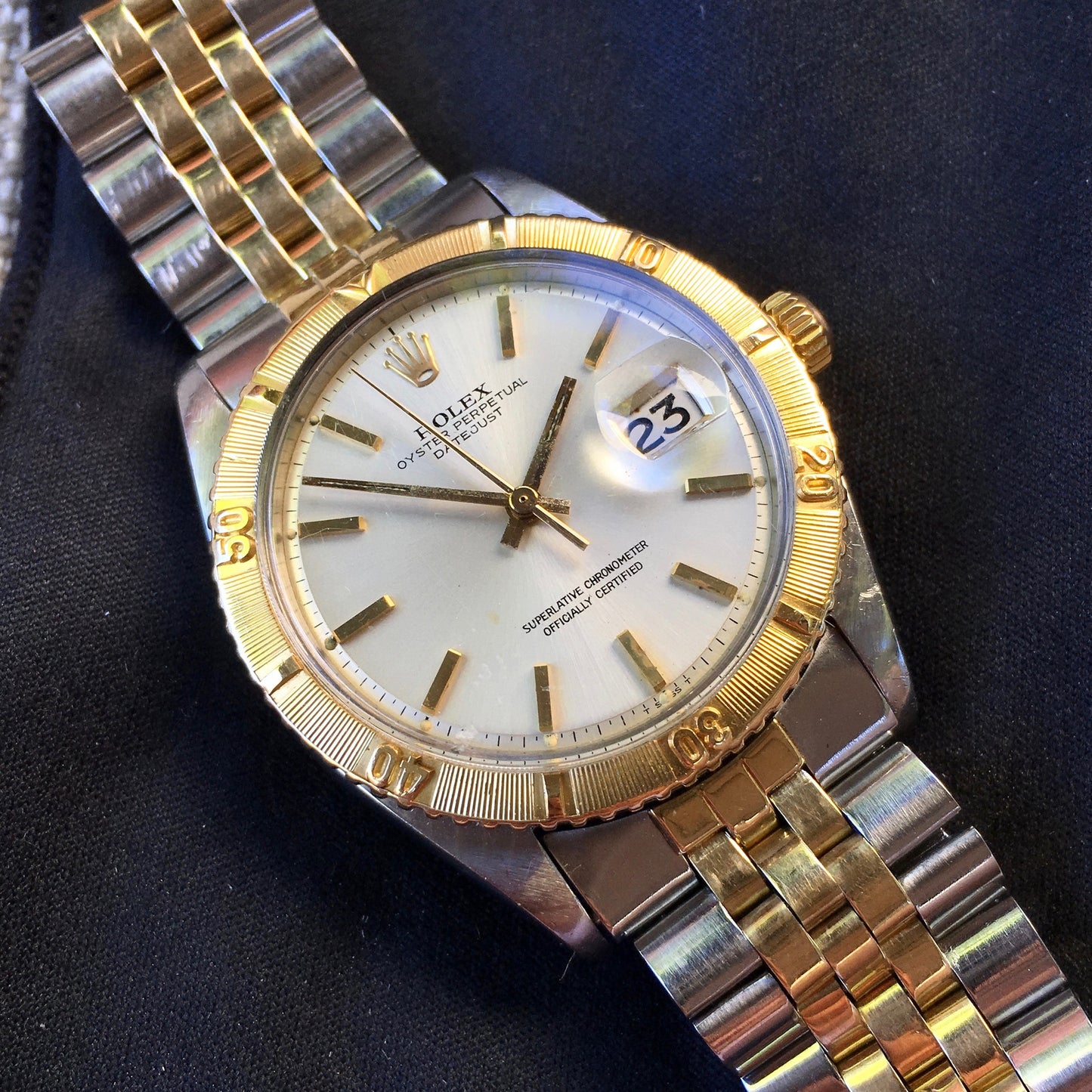 Vintage Rolex Thunderbird Datejust 1625 Two Tone 14K Steel 1968 Cal. 1570 Jubilee Watch - Hashtag Watch Company