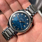 1970s Bulova Wrist Alarm Blue Dial Stainless Steel Vintage Wristwatch Old Stock - Hashtag Watch Company