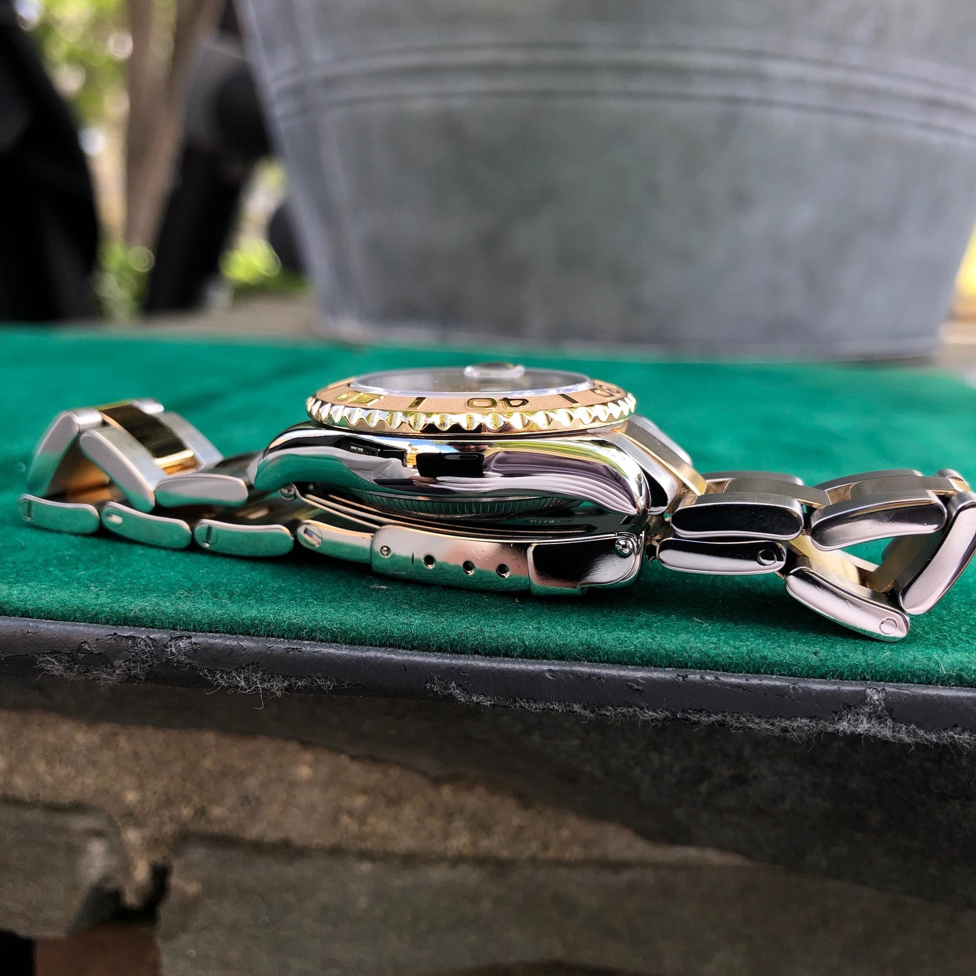 1997 Rolex Yachtmaster 69623 Ladies Two Tone Steel Gold White