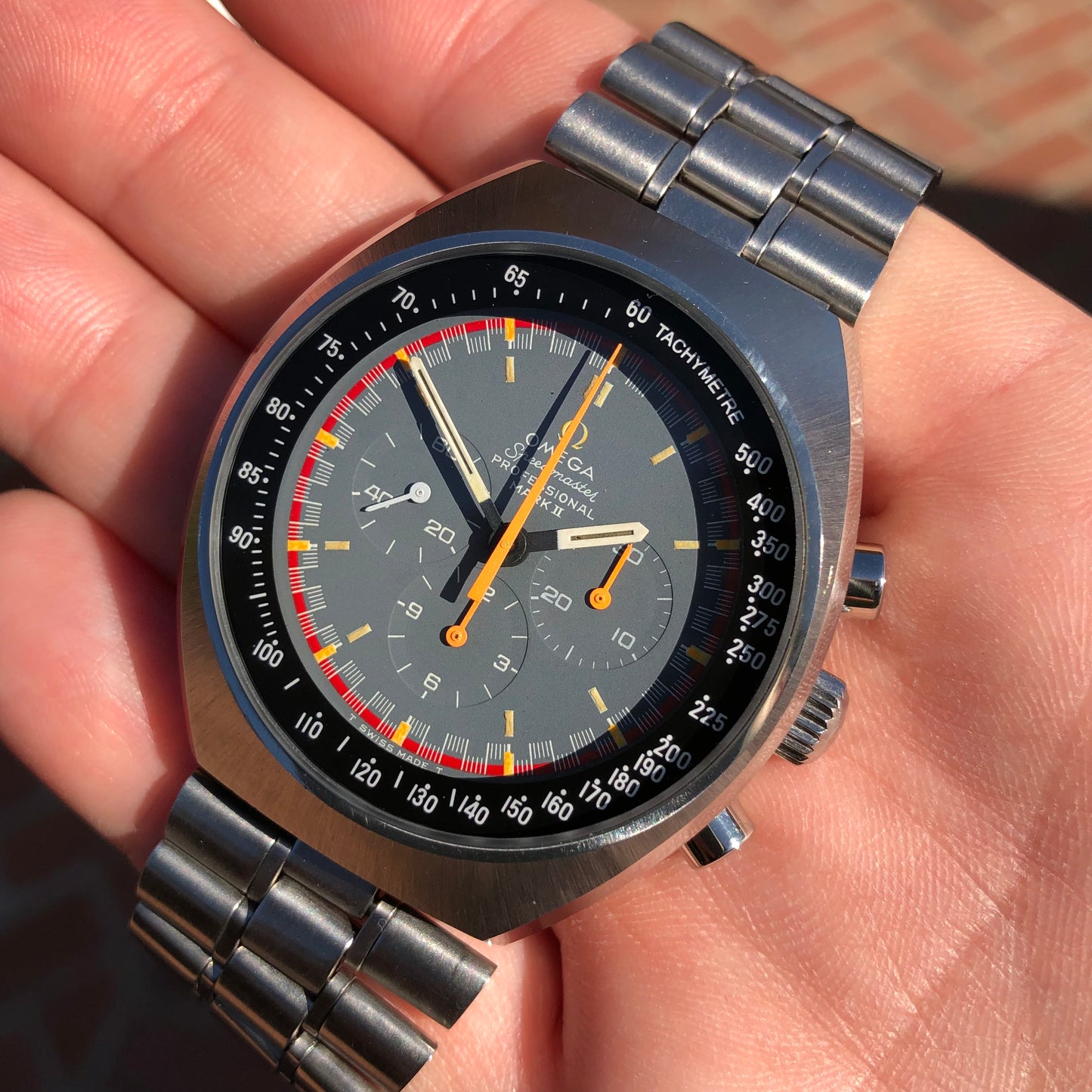 1969 Vintage Omega Speedmaster Mk II 145.014 Racing Dial Chronograph Steel Wristwatch - Hashtag Watch Company