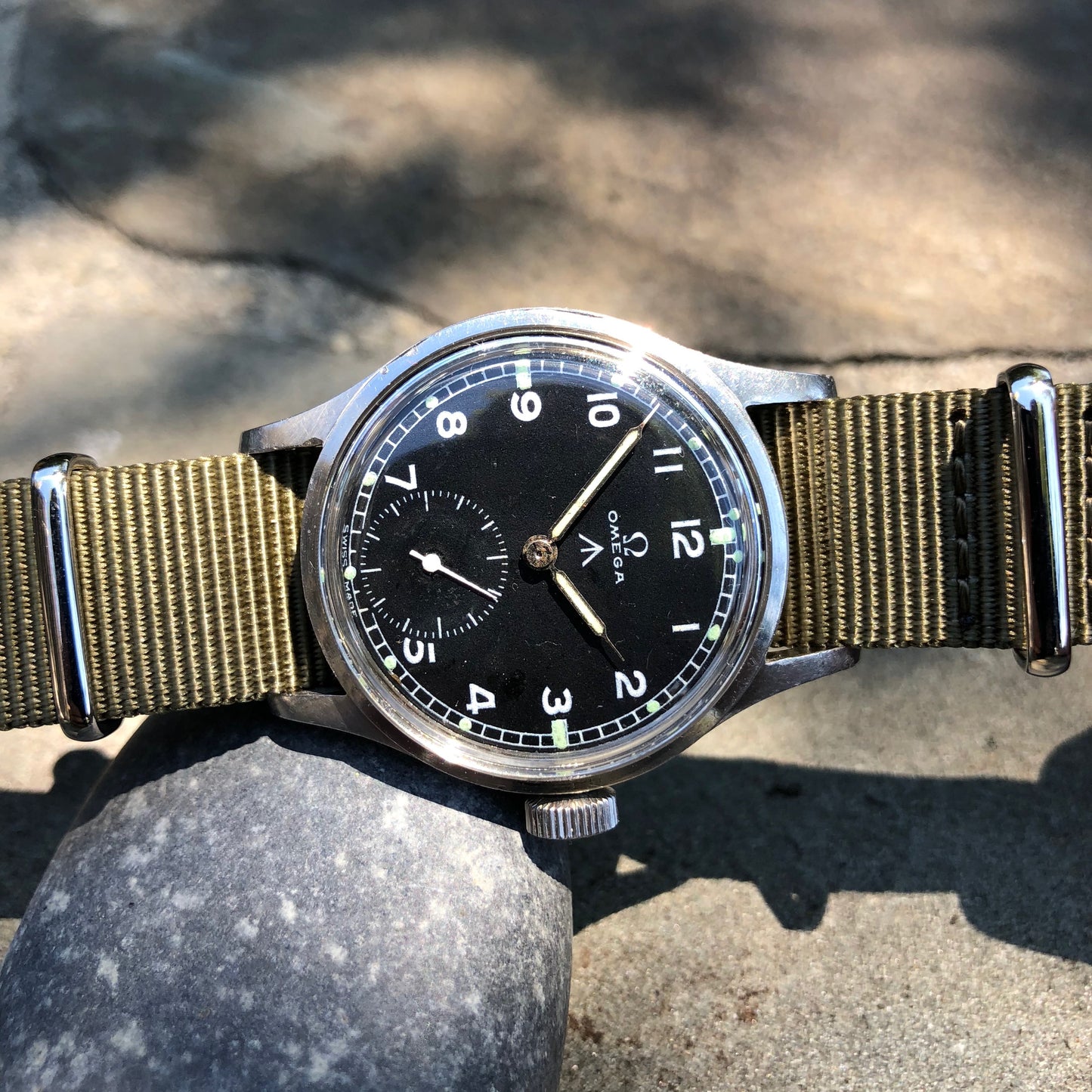 Vintage Omega 2179/3 WWW Caliber 30T2 Military Dirty Dozen WWII Black Wristwatch - Hashtag Watch Company