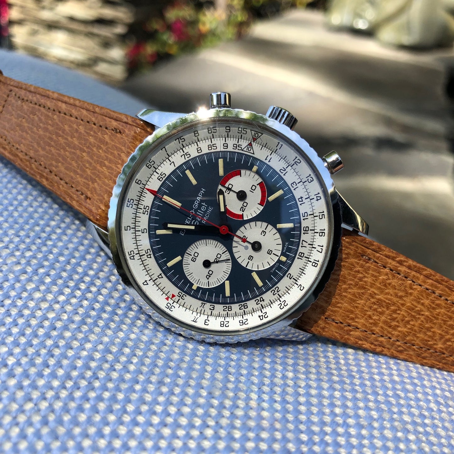 Vintage Gallet MultiChron Racine Excel-O-Graph Steel Chronograph EP 40.68 Wristwatch - Hashtag Watch Company