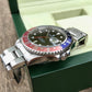 Rolex GMT Master II 16710 Stainless Steel Pepsi "U" Serial Wristwatch Box Papers Circa 1997 - Hashtag Watch Company