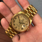 2001 Rolex President Day Date 18K Yellow Gold Champagne Roman Deco Dial Wristwatch Box Papers - Hashtag Watch Company