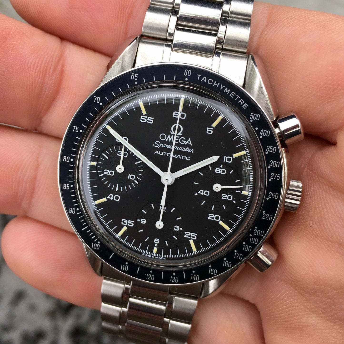 Omega Speedmaster 175.0032 Automatic Chronograph Cal. 2890 Black Dial Wristwatch - Hashtag Watch Company