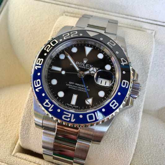 Rolex GMT Master II 116710 BLNR Batman Ceramic Steel Automatic Watch Box Papers - Hashtag Watch Company