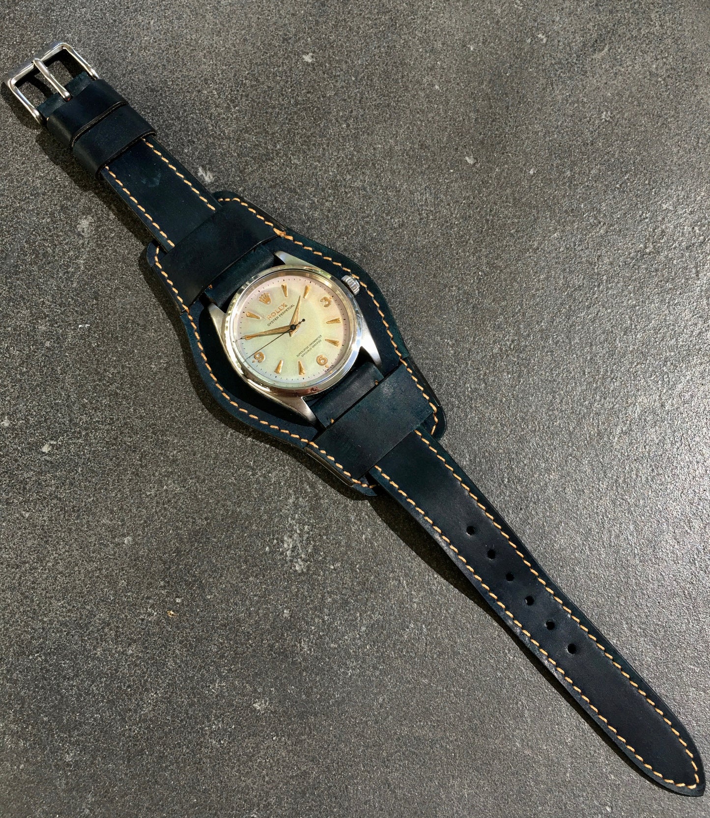 Vintage Rolex Oyster Perpetual 1002 RARE Iridescent Stainless Steel 1960 Wristwatch - Hashtag Watch Company
