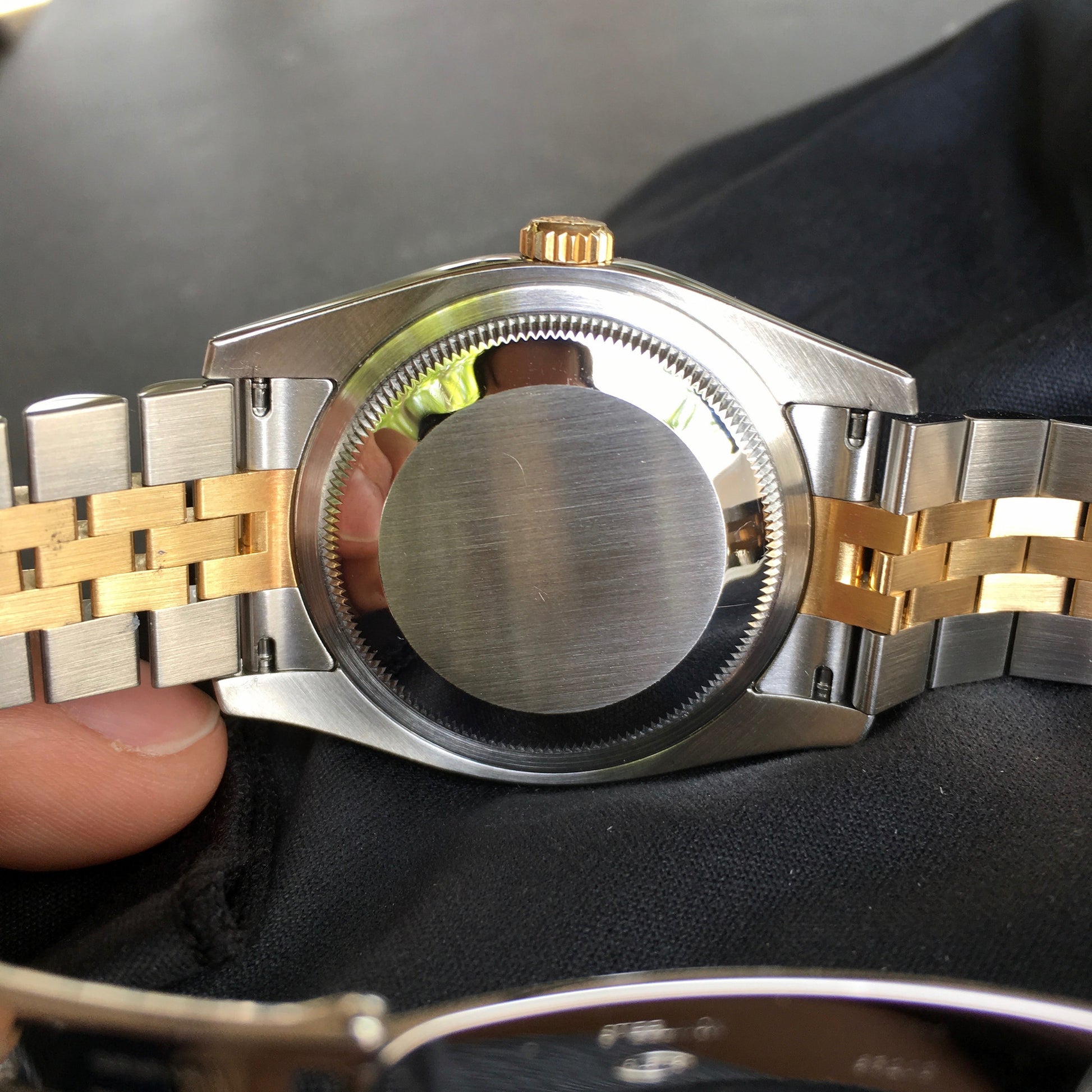 Rolex Datejust 116233 Black 50th Anniversary Jubilee Cal. 3135 Two Tone Steel 18K Wristwatch Circa 2005 - Hashtag Watch Company