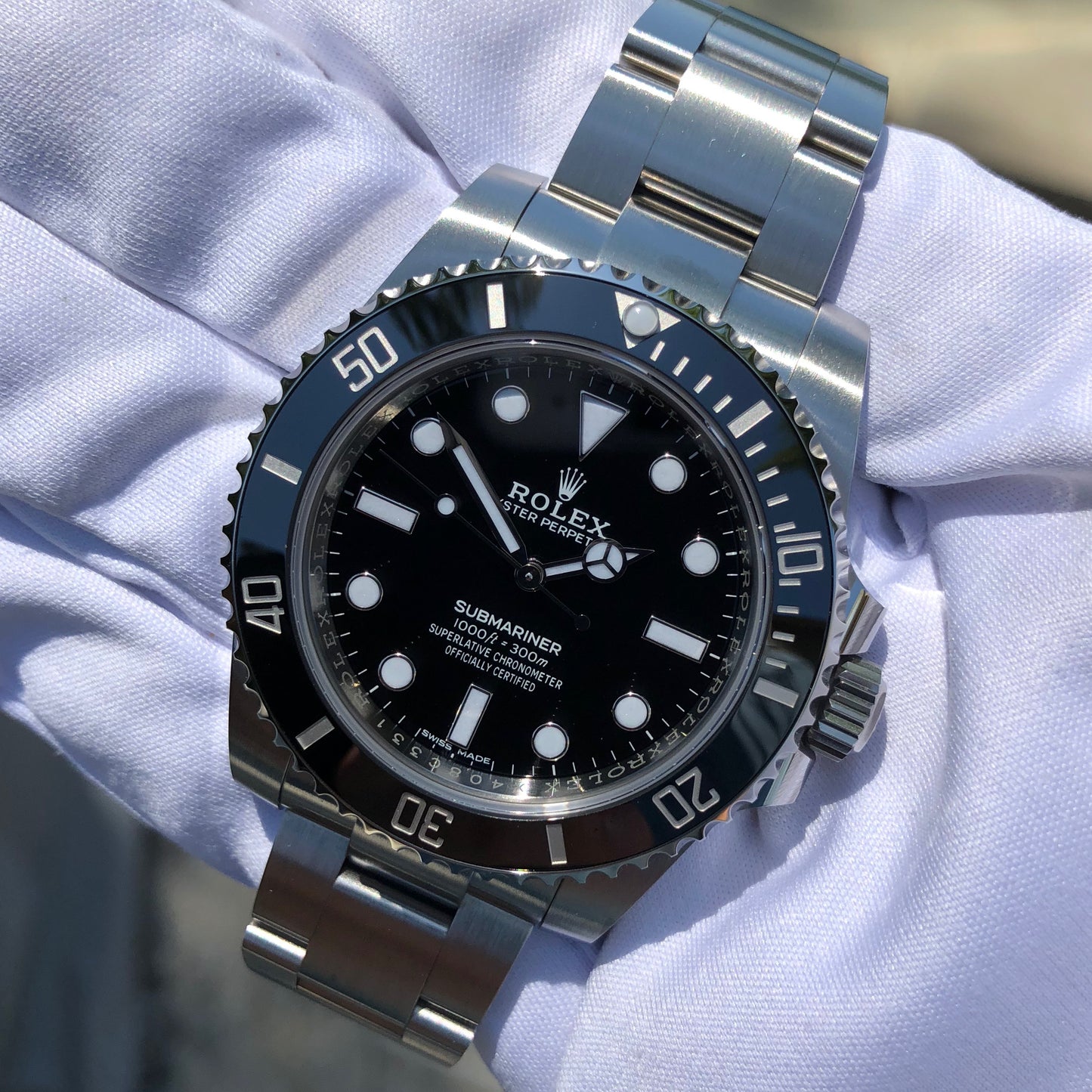 Rolex Submariner 114060 No Date Stainless Steel Ceramic Wristwatch Box Papers Circa 2018 - Hashtag Watch Company