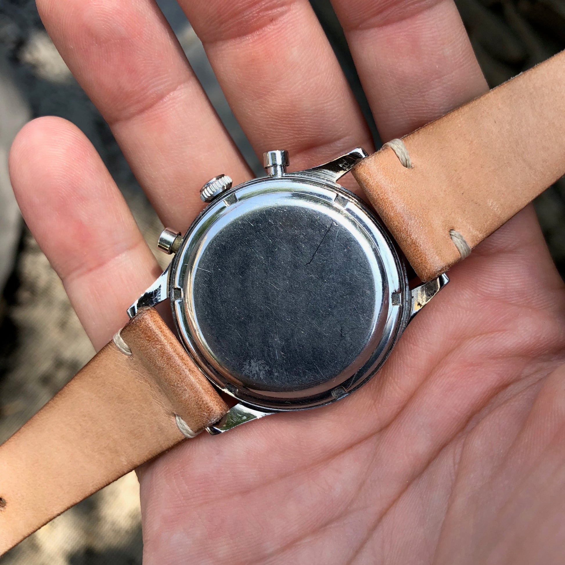 Vintage Gallet Multichron Jim Clark Excelsior Park Steel Chronograph Wristwatch - Hashtag Watch Company