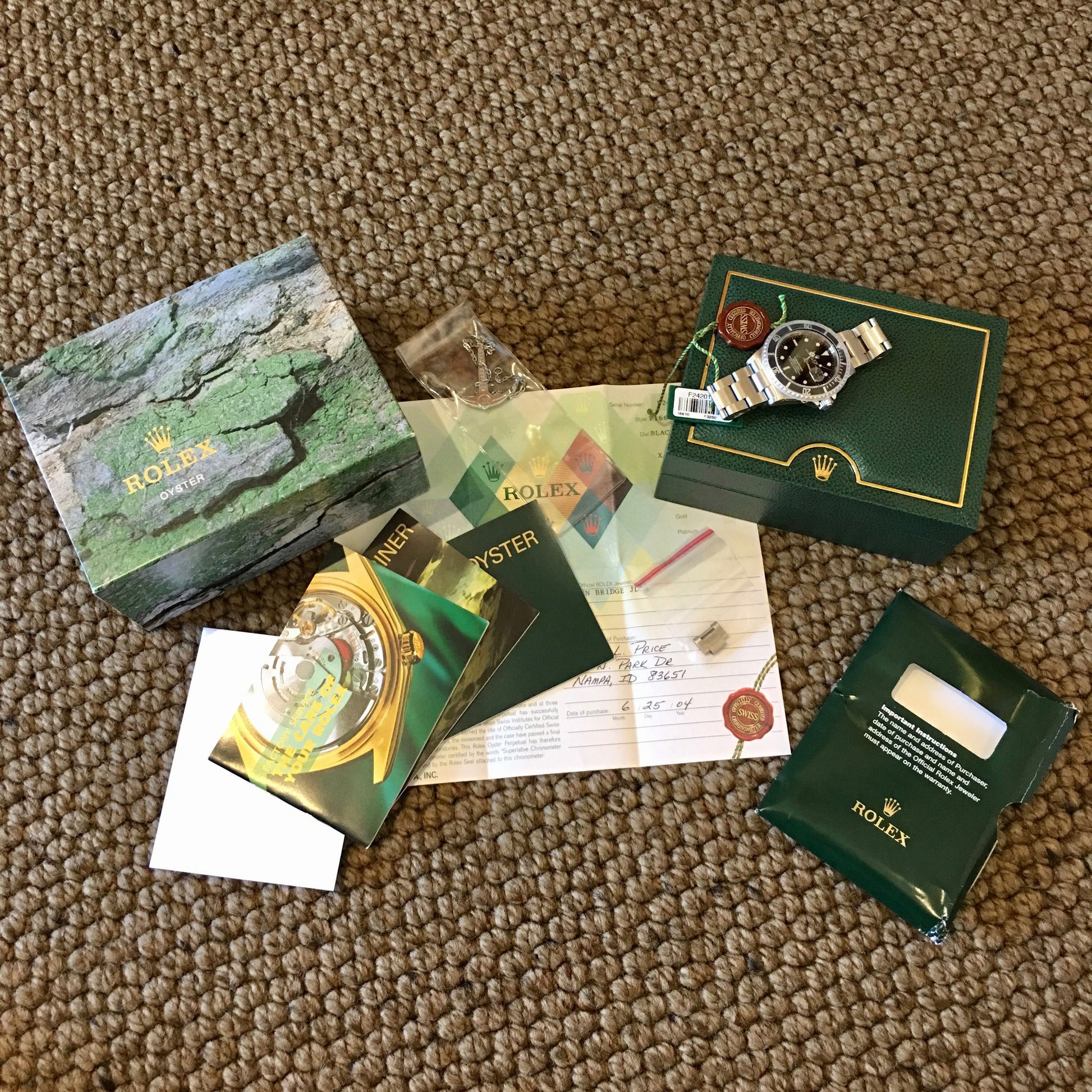 Rolex Submariner 16610 Date Steel "F" Serial Circa 2003 Wristwatch MINT FULL KIT - Hashtag Watch Company